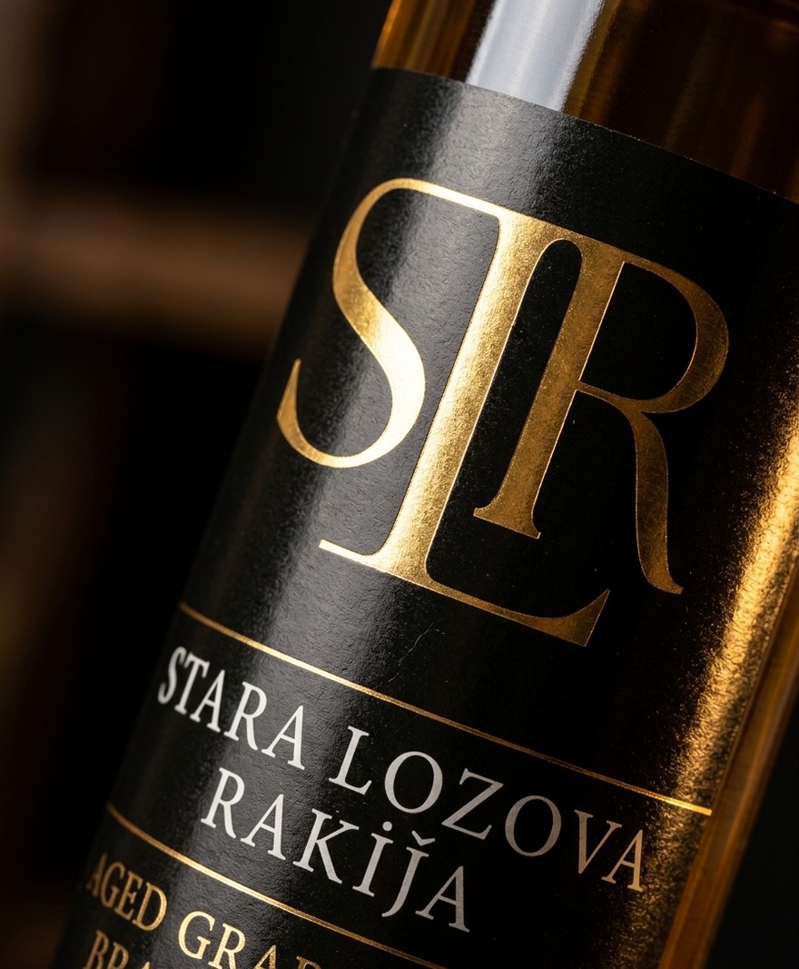 Gold SLR monogram on the label
